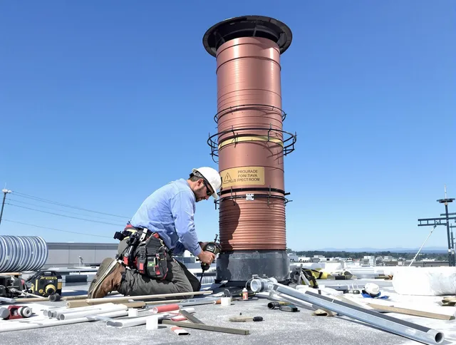 Installed chimney liner by Palm Coast Chimney Sweep in Palm Coast, FL