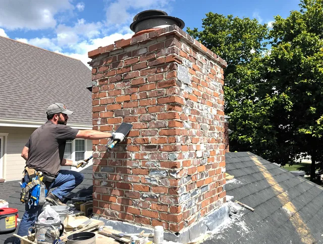 Completed chimney rebuild by Palm Coast Chimney Sweep in Palm Coast, FL