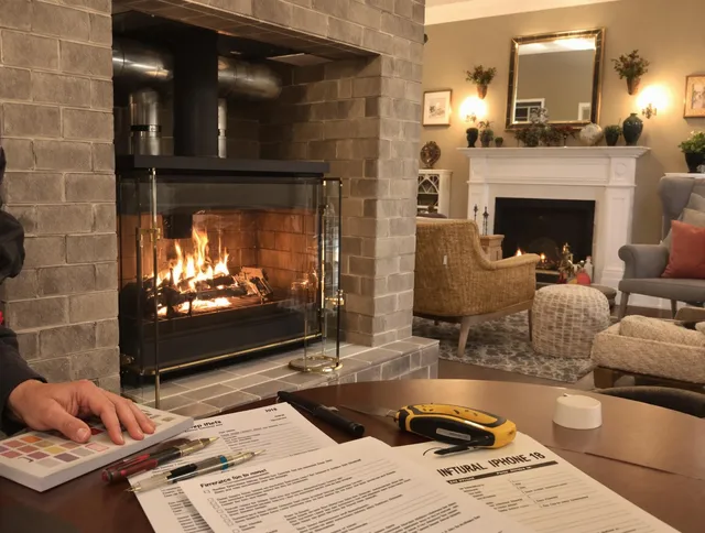 Palm Coast Chimney Sweep verifying fireplace safety measures in Palm Coast, FL